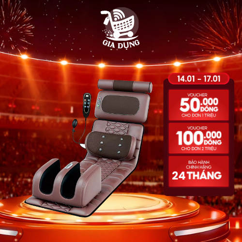 Đệm massage toàn thân Rowanto M08 Max, massage đa năng cao cấp, Hàng chính hãng