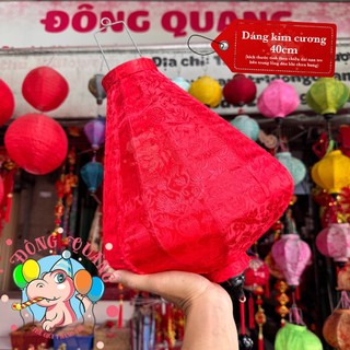 Combo Tết 05 Lồng đèn Hội An vải gấm màu đỏ