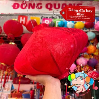 Combo Tết 05 Lồng đèn Hội An vải gấm màu đỏ