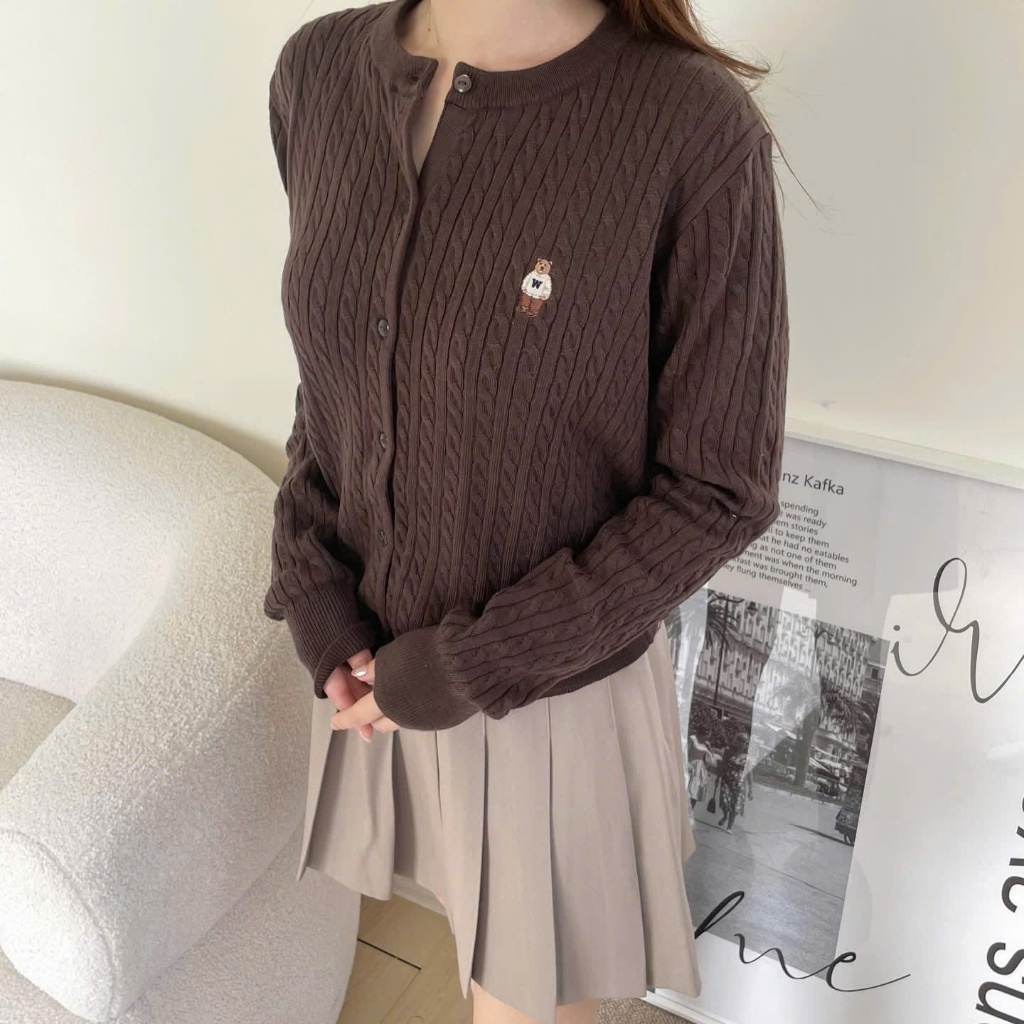 Order - Whoau áo Cardigan mỏng