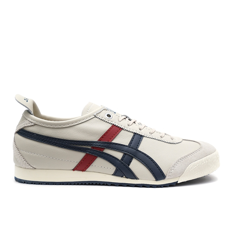 [ CHÍNH HÃNG ] Giày Onitsuka Tiger Mexico 66 SD ' Cream Navy Red ' - Version Mũi Da Lộn