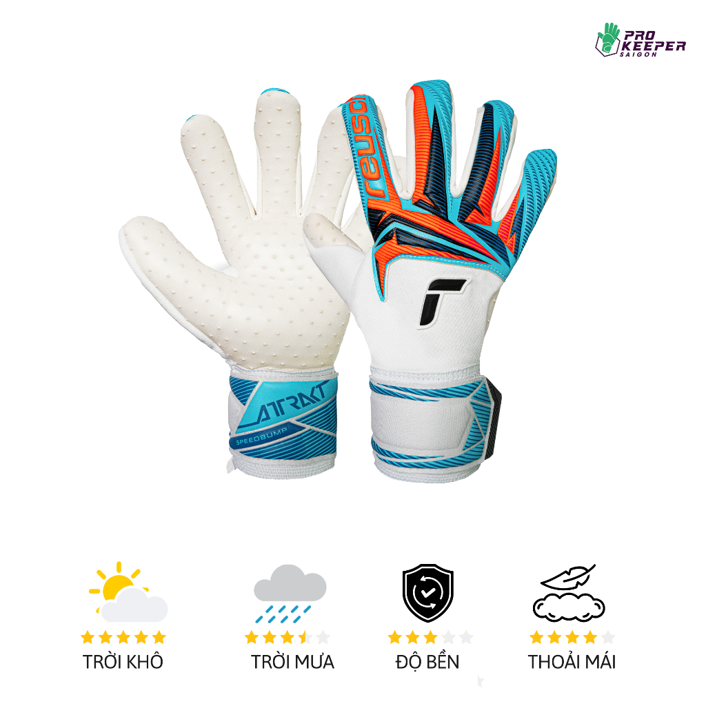 Găng Tay Thủ Môn Reusch Attrakt SpeedBump GK26 | 5670039 1080