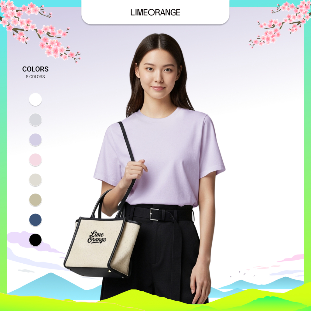 Áo thun Nữ Basic Plus 5 Baby Fit dáng ôm - Lime Orange - LO25021001