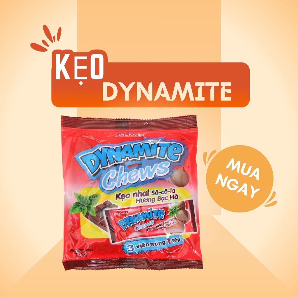 Kẹo nhai socola bạc hà Dynamite Chews 125g