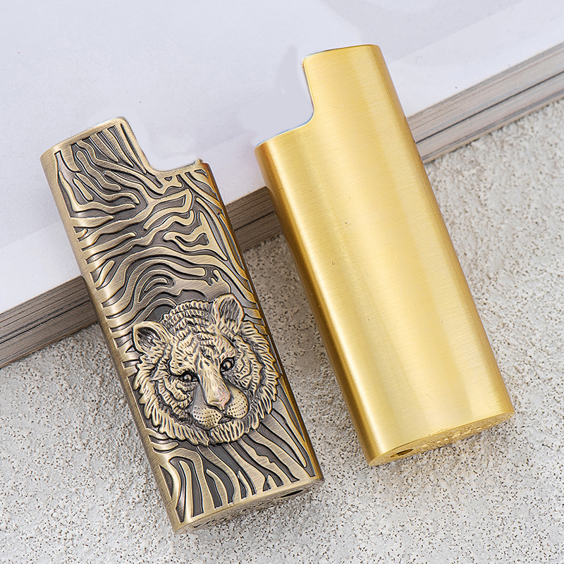 Vỏ bảo vệ BIC J5 BIC nhỏ hình đầu cọp kim loại cao cấp