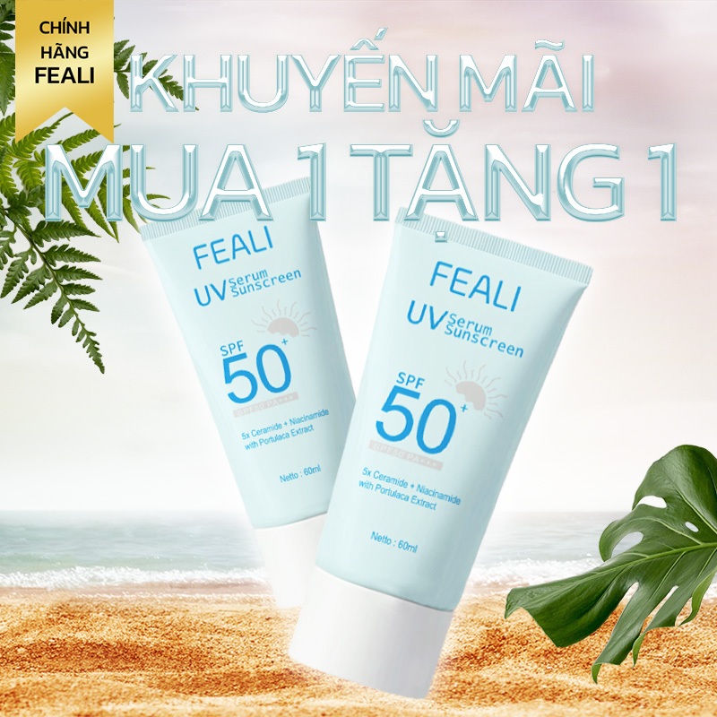 Khuyến mãi siêu ưu đãi · Mua 1 tặng 1 FEALI UV Serum Sunscreen SPF50+ PA+++ – Kem chống nắng dạng se