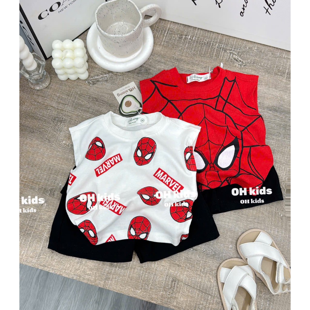 Bộ đồ bé trai OH Kids – Người Nhện Marvel cá tính