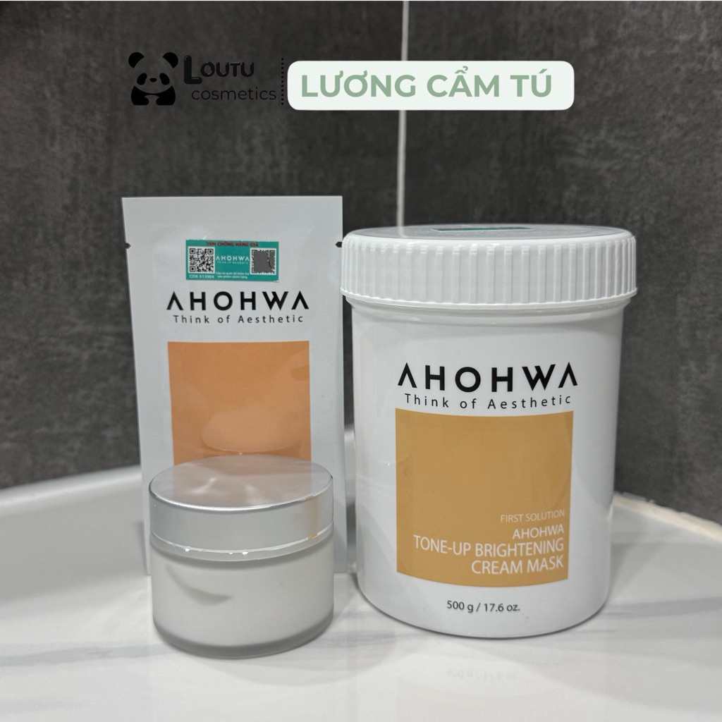 [𝐀𝐔𝐓𝐇𝐄𝐍𝐓𝐈𝐂-Loutu] Mặt Nạ Ủ Trắng Dạng Kem AHOHWA Tone-Up Brightening Cream Mas