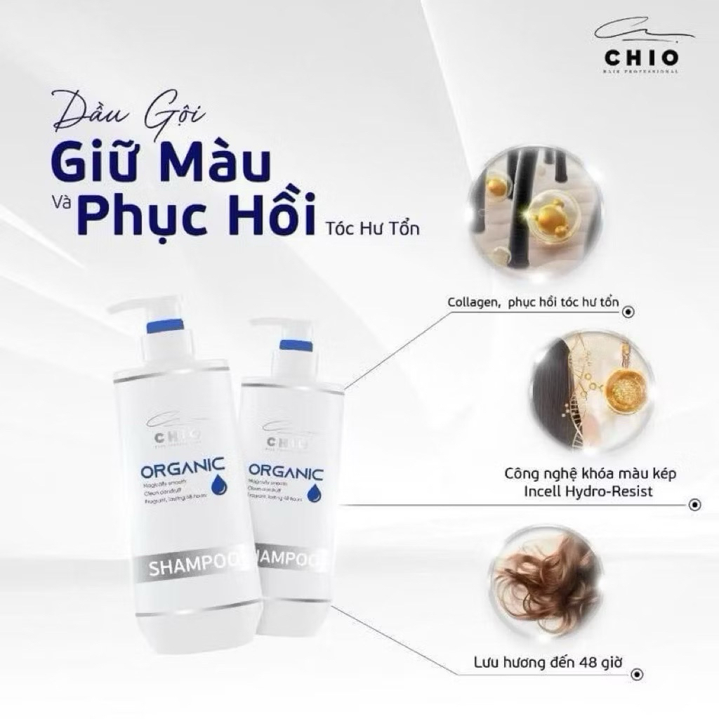 [ChiO] Cặp Dầu Gội Xả Phục Hồi Hư Tổn, Ngăn Ngừa Gàu và Rụng Tóc, Kiềm Dầu Không Bị Bết Tóc Phù Hợp 