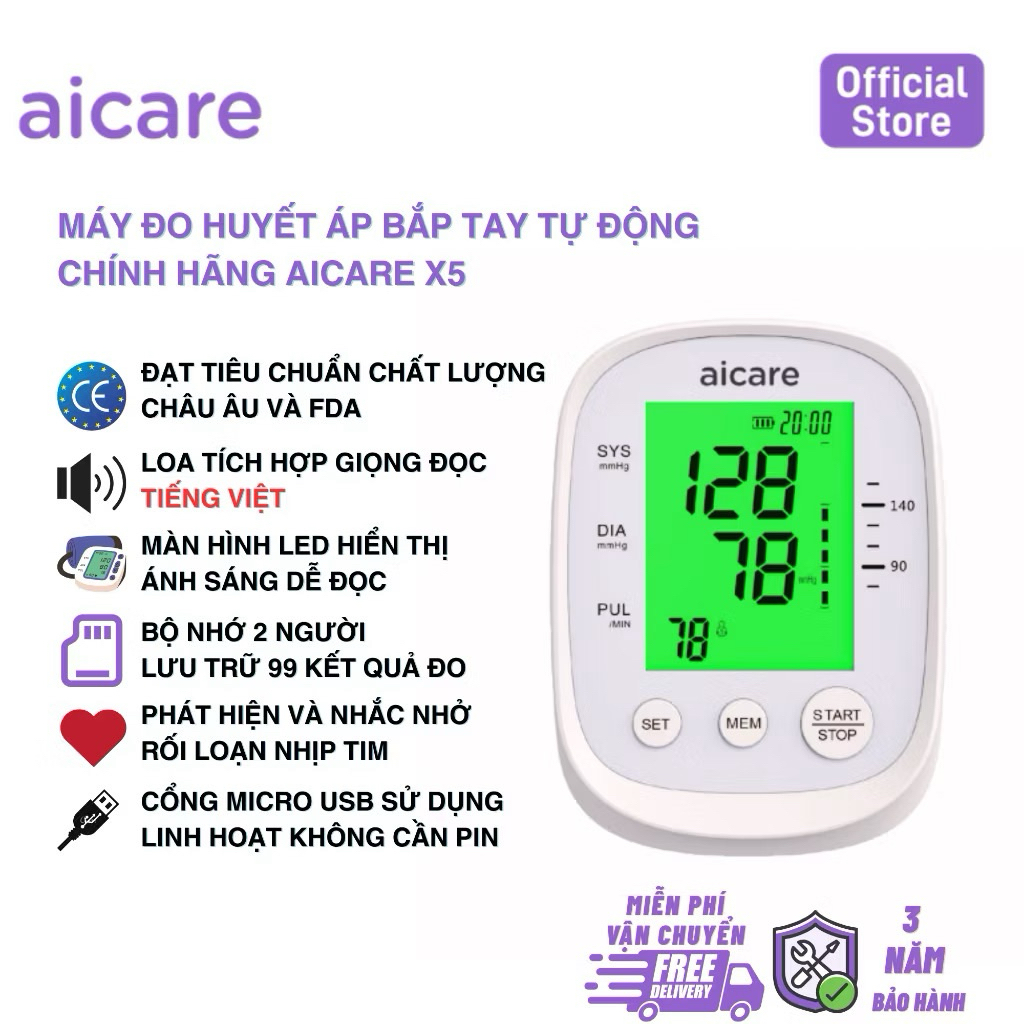 máy đo huyết áp aicare X5