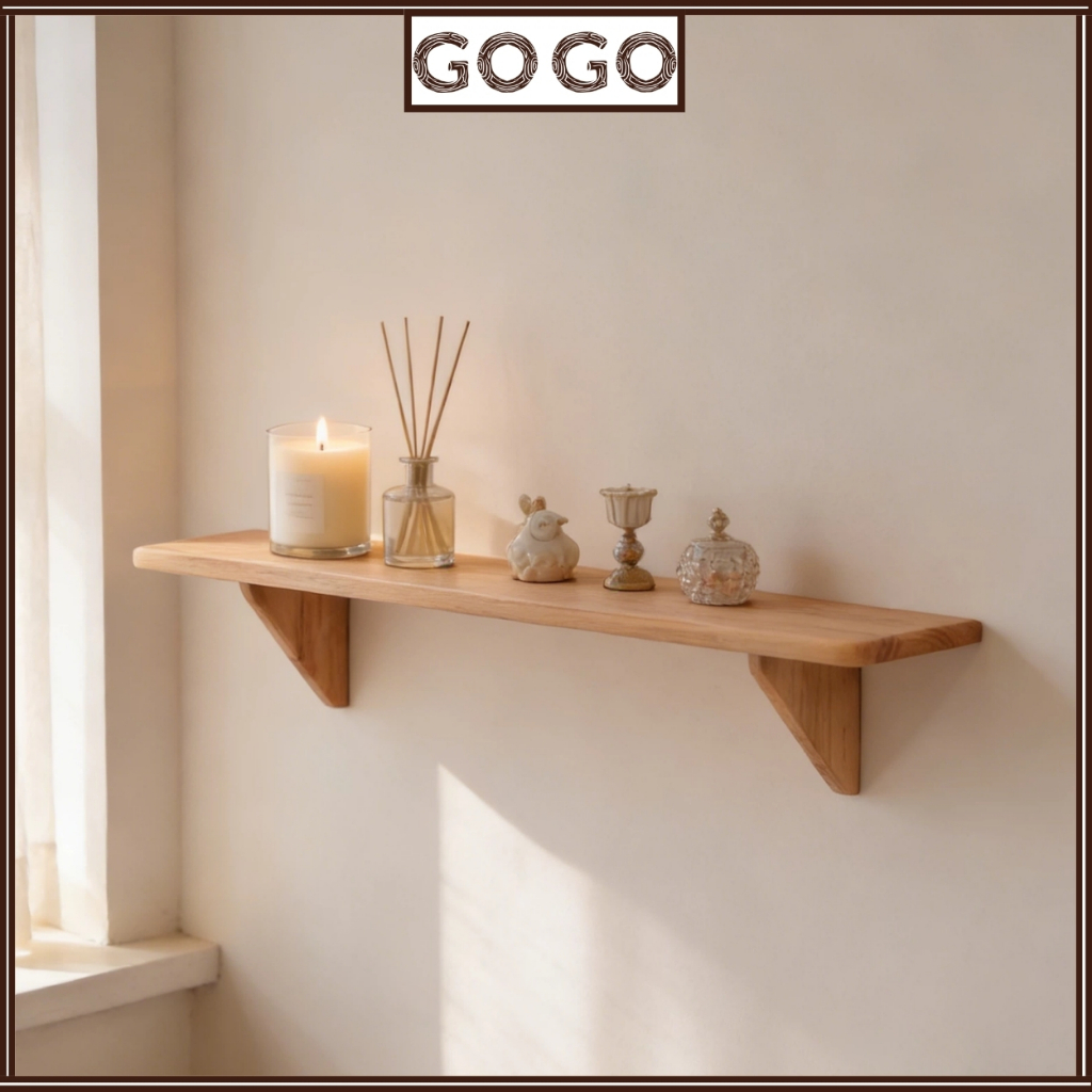 [DECOR HOMESTAY] Kệ gỗ tự nhiên gắn tường decor phong cách Nhật Bản, kệ gỗ đẹp decor homestay, phòng