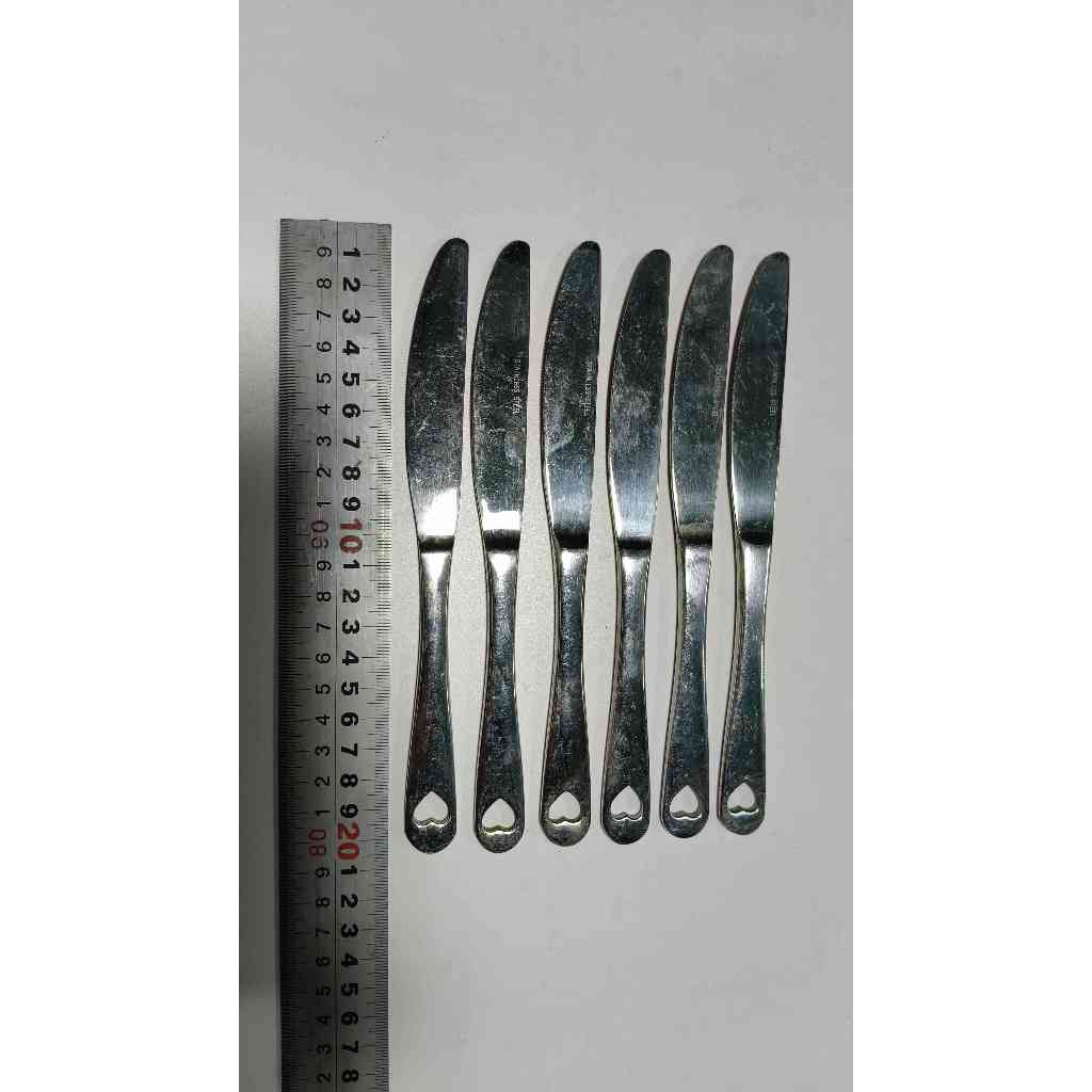 ĐỒ NGHỀ NHẬT BÃI: COMBO 6 DAO BEEFSTEAK DÀI 20.5CM, CÒN KHÁ SÁNG, ĐẸP