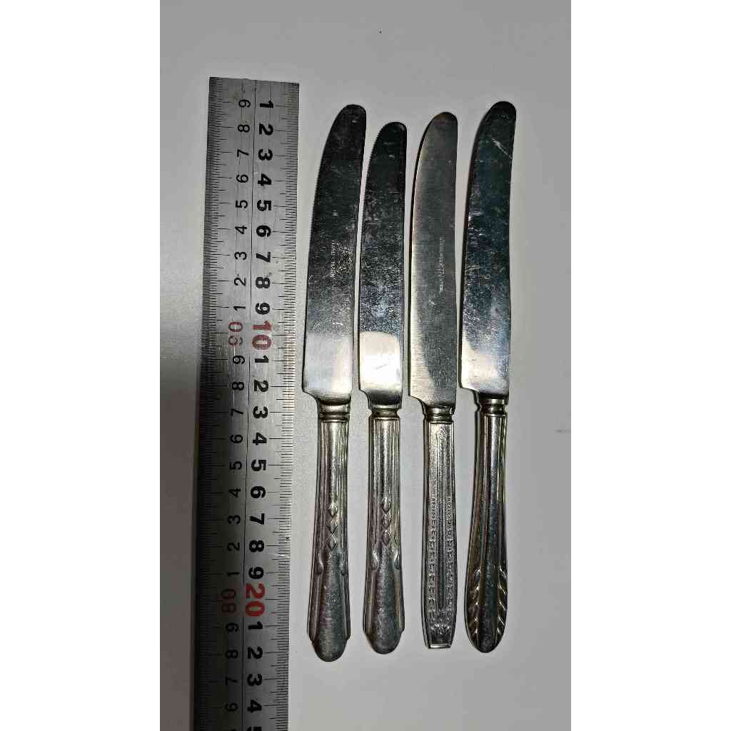 ĐỒ NGHỀ NHẬT BÃI: COMBO 4 DAO BEEFSTEAK (LOẠI LƯỠI DÀI) DÀI 21CM, CÒN TƯƠNG ĐỐI