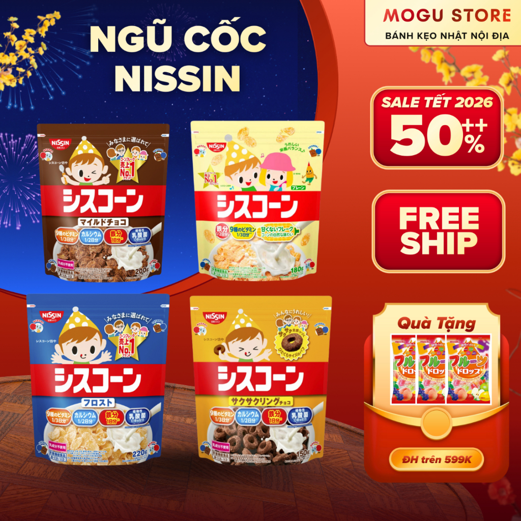 [HSD 2026] Ngũ cốc Nissin, ngũ cốc cho bé đủ vị nội địa Nhật