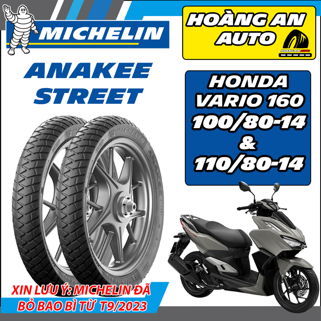 (100/80-14& 110/80-14 ANAKEE - VARIO 160) Vỏ lốp xe Michelin Anakee Street cho HONDA VARIO 160