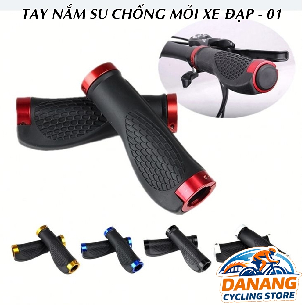Tay Nắm Su Xe Đạp Chống Mỏi – Mẫu 01 – Êm Tay,  Chống Trượt