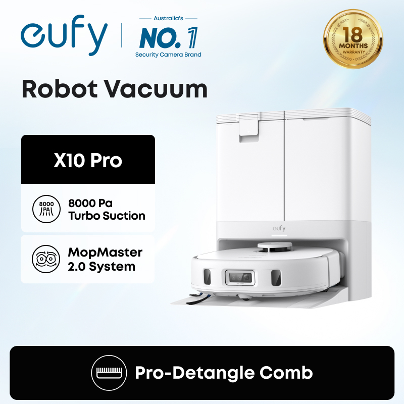 Eufy X10 Pro Omni Robot Vacuum and Mop Combo, Incredible Suction, Dual Mops with 12 mm Auto-Lift and