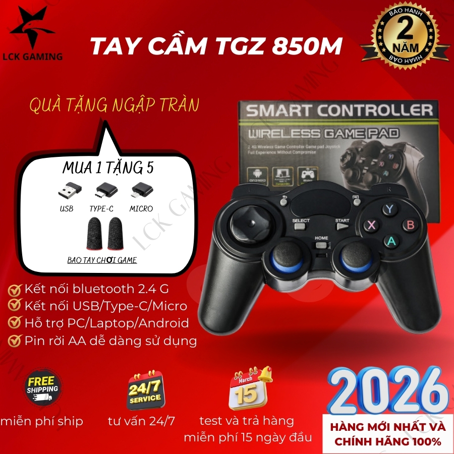 [BH 24 tháng]Tay cầm chơi game PC Laptop, Điện Thoại, TV Android, TV Box - Tay cầm chơi game không d