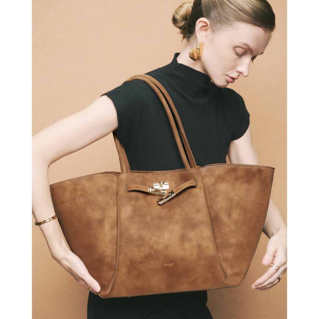 Túi Goda - Tobacco brown - Phiên bản Da lộn