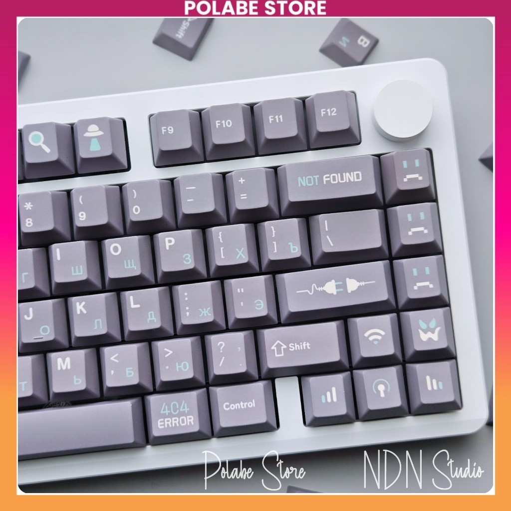 Keycap NDN 404 Error Gray cherry profile Keycap 404 Not Fround Keycap NDN Studio bàn phím Polabe Sto