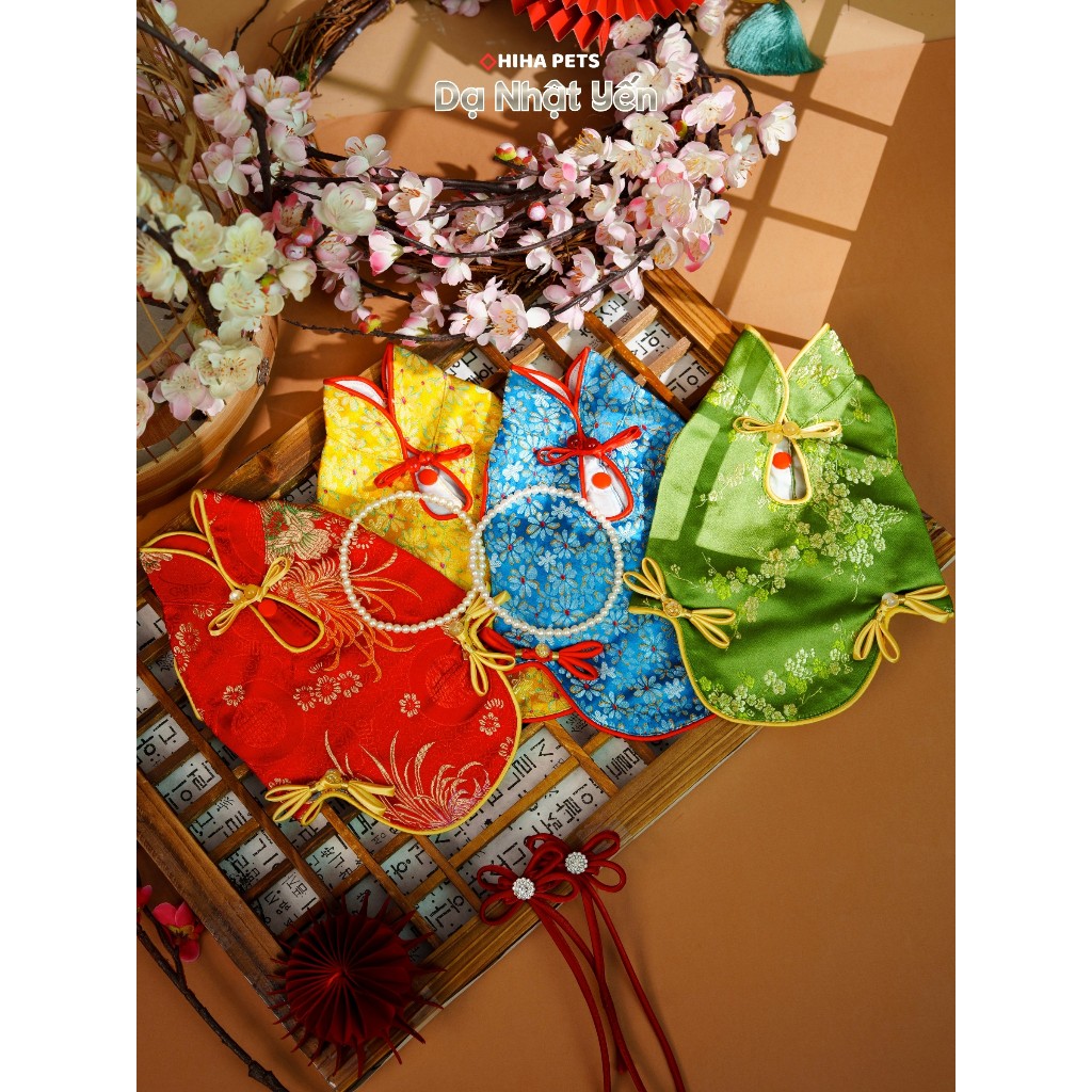 Đầm Tết Cho Chó Mèo, Quần Áo Tết Cho Thú Cưng 2026, Bộ Sưu Tập Dạ Nhật Yến Hiha Pets