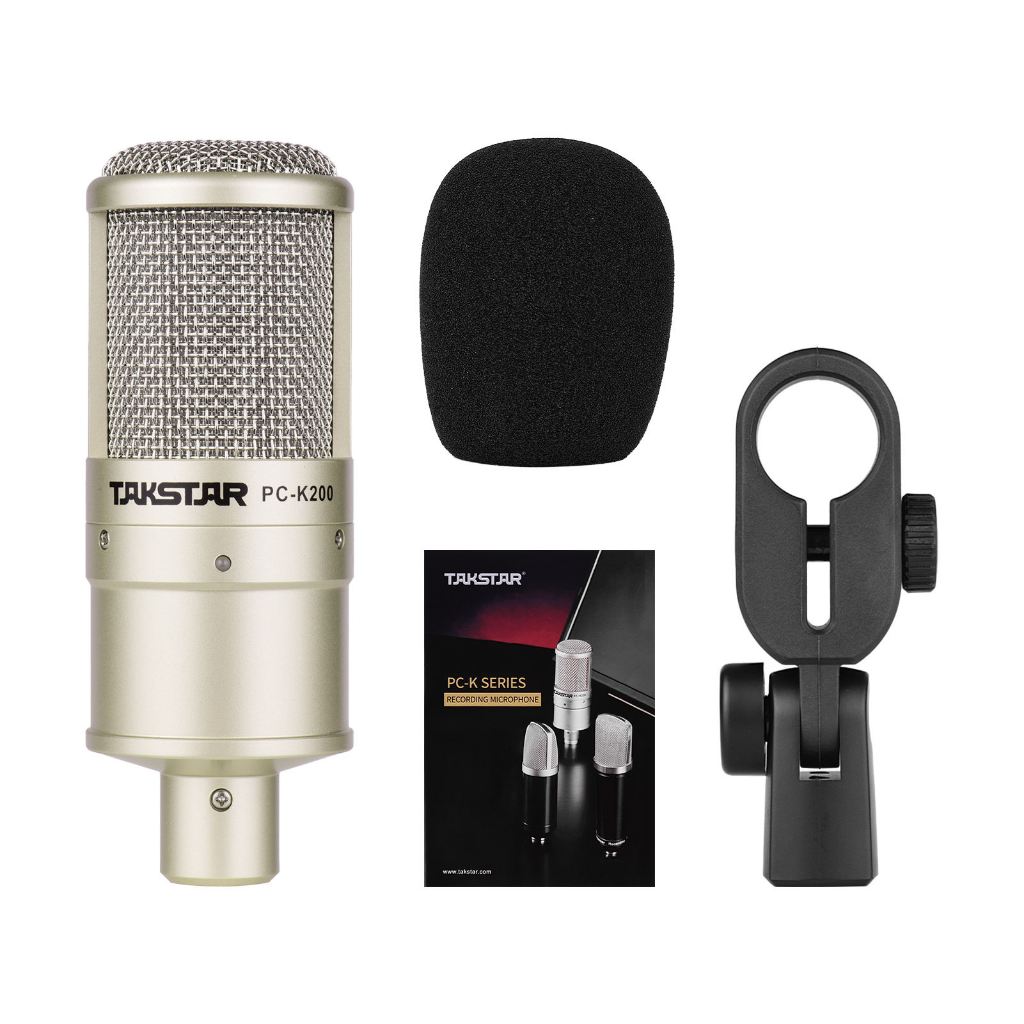 Mic Thu Âm Takstar PC K200 Chất Âm Dày Và Ấm. Micro PC-K200 Thiết Kế Sang Trọng, Hát Karaoke, Livest
