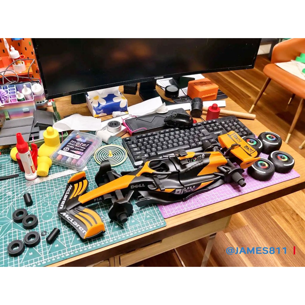 Mô Hình Xe Đua F1 Phong Cách McLaren F1, Decor Bàn Làm Việc Bàn Học Bàn Máy Tính Mô Hình Xe Đua Thể 