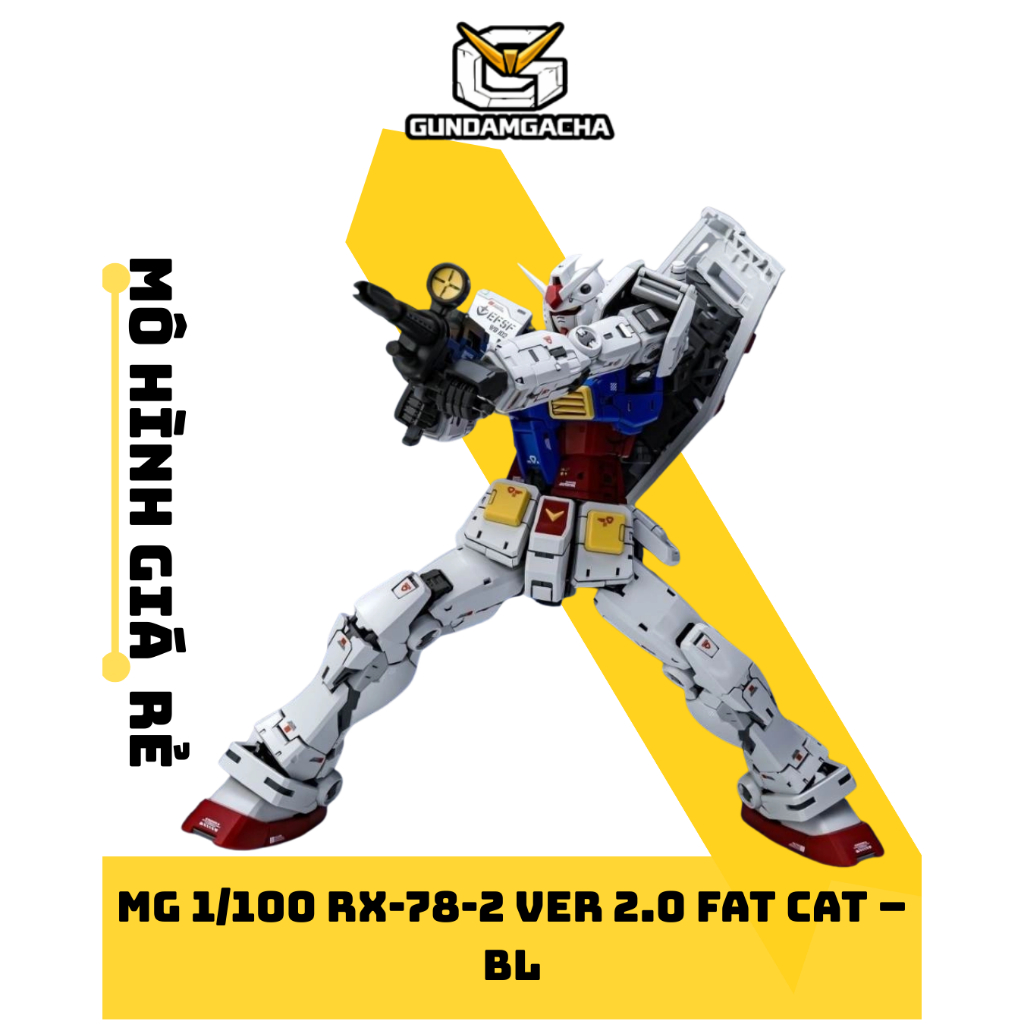 Mô Hình Lắp Ráp MG RX-78-2 Ver 2.0 Fat Cat 1/100 BL – Bản Phóng To Từ RG 2.0 | Size MG
