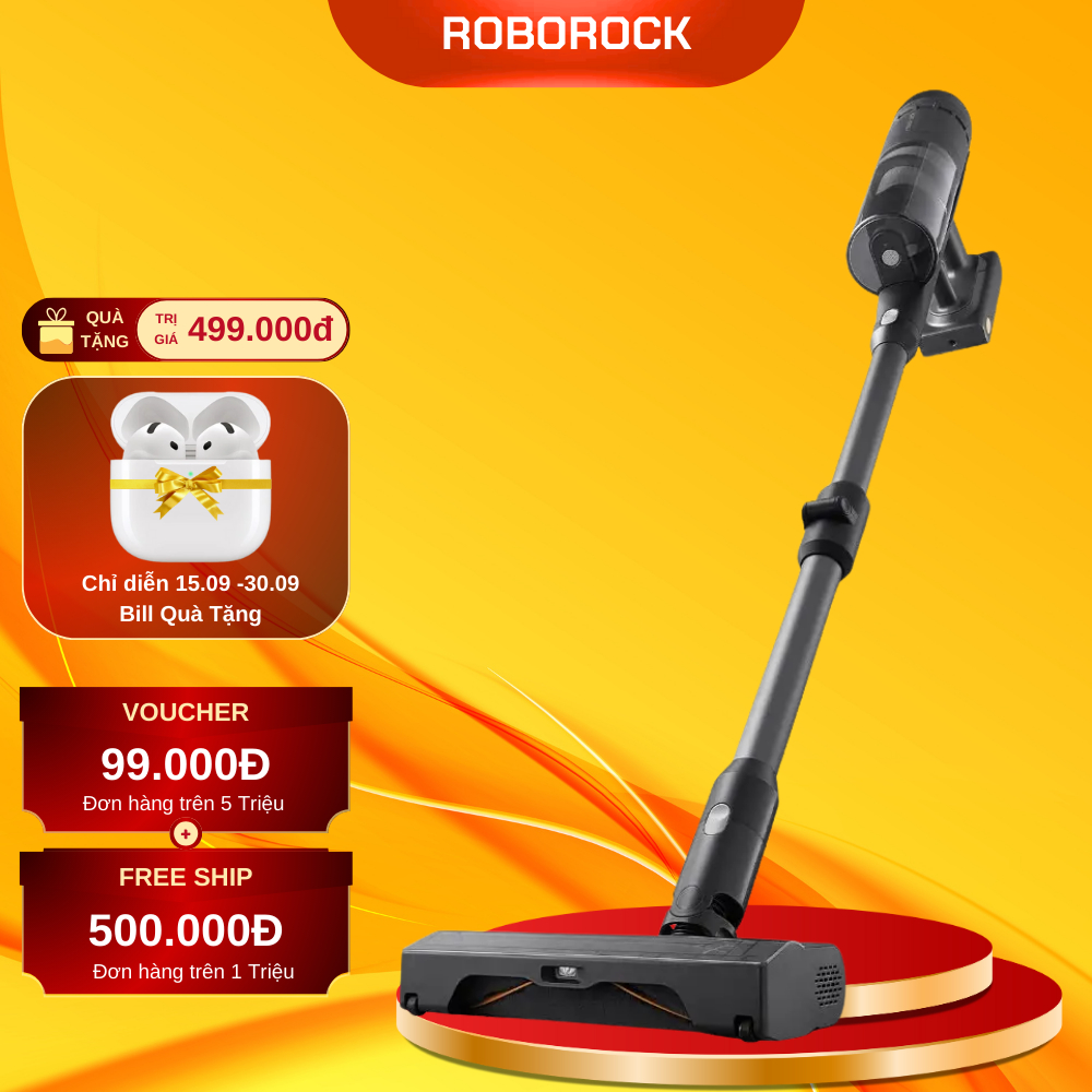 Roborock H60 Ultra Máy Hút Bụi Cầm Tay 3 Đầu Nối | Gấp 90 Độ - Bảo Hành 2 Năm