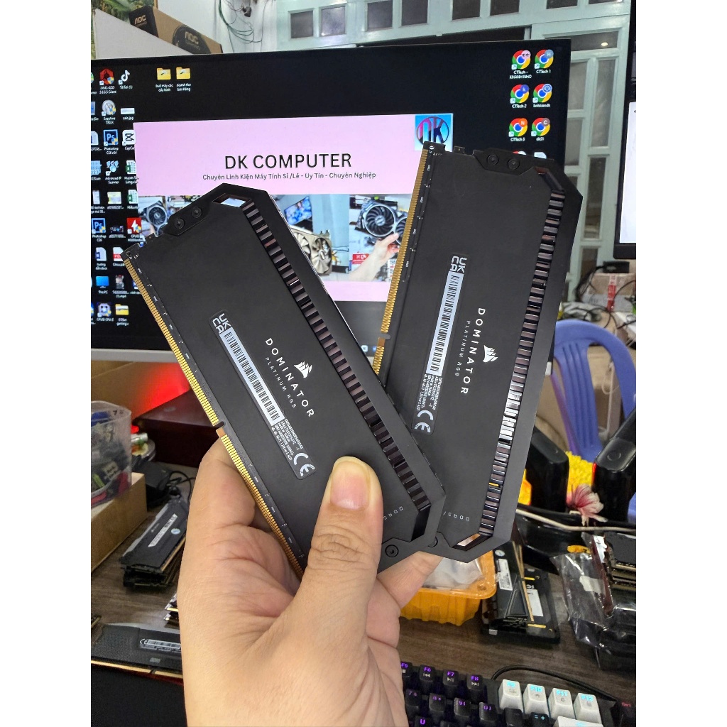 Kit Ram PC ( 02 thanh ram ) Corsair DOMINATOR PLATINUM RGB 64GB (2x32GB) DDR5 5600MHz Còn Bảo Hành 1