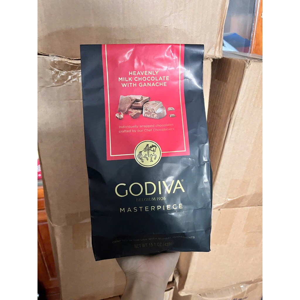 [Date 6/2026] Socola Godiva nhân Ganache - Heavenly Milk Chocolate With Ganache 428g