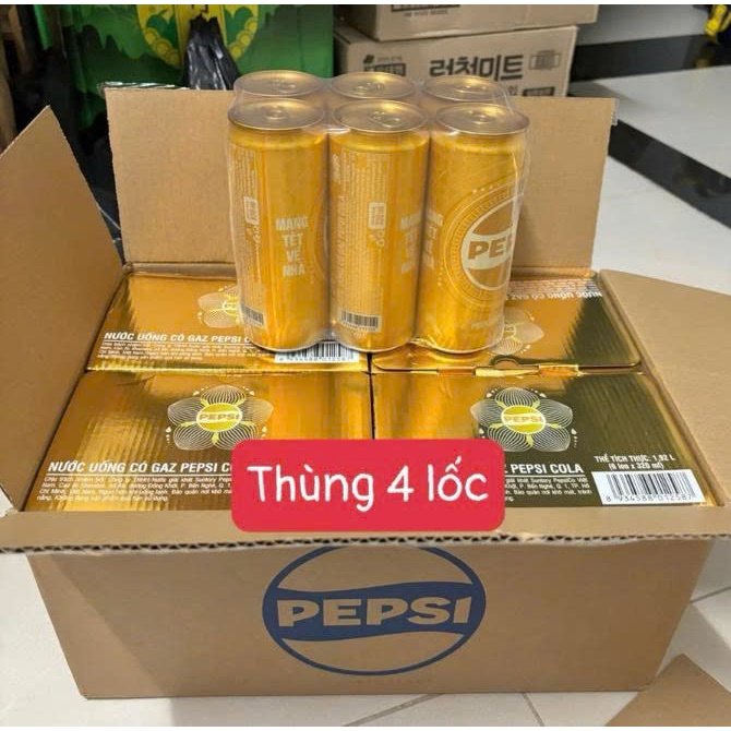 Thùng 24 lon Pepsi Vàng 320ml Phiên Bản Giới Hạn TẾT 2026