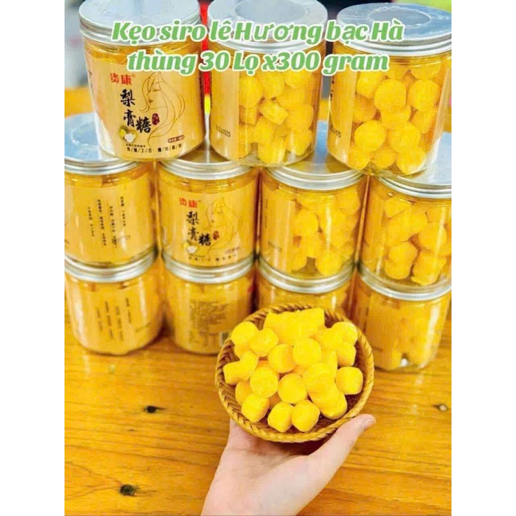 82K hủ 300g kẹo siro lê hương bạc hà