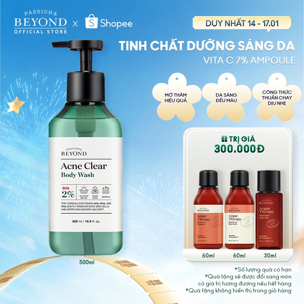 [Beyond Official] Sữa tắm ngăn ngừa mụn cơ thể Beyond Acne Clear Body Wash 500ml