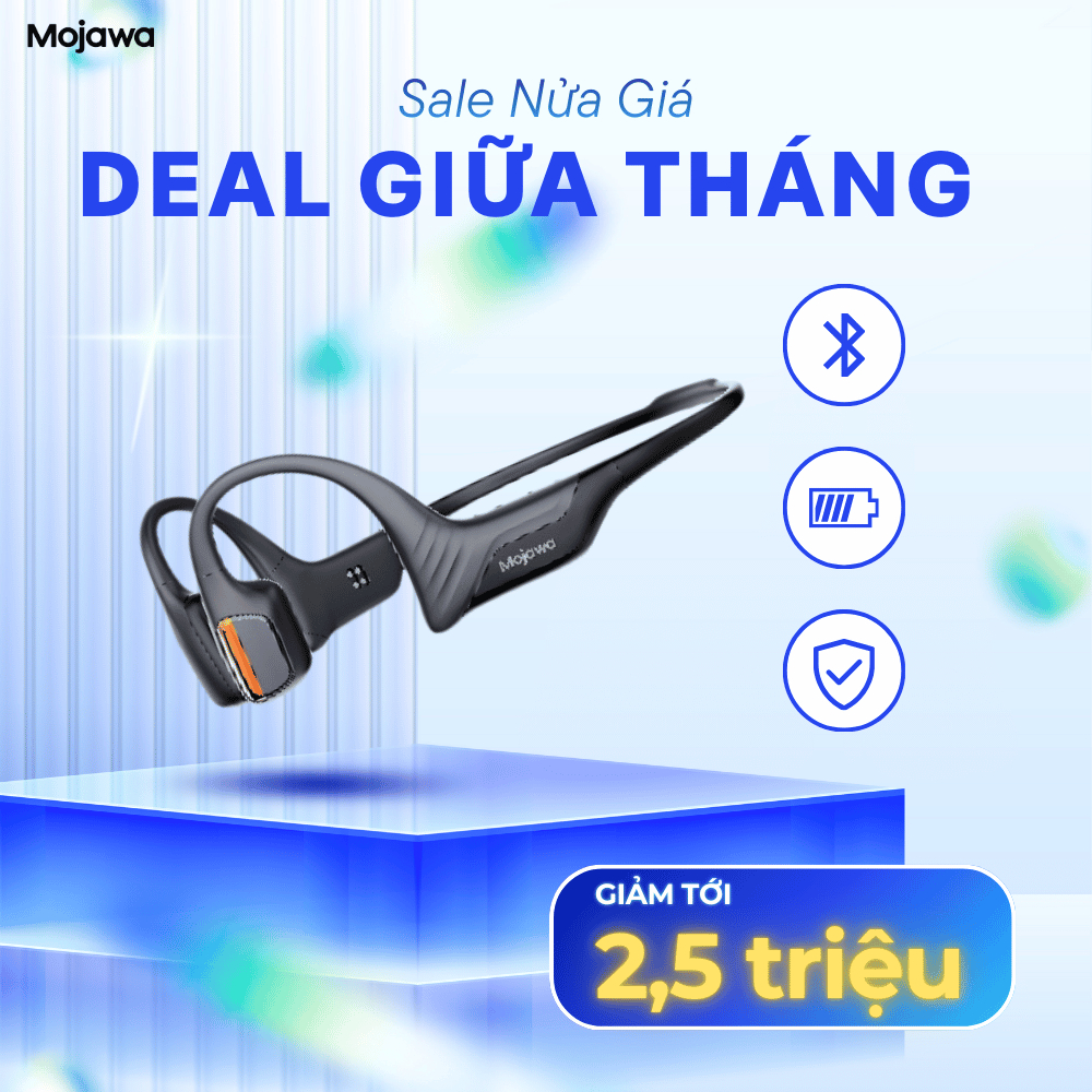 Tai nghe xương chống nước Mojawa Purra Swim – Nghe nhạc khi bơi, 32GB, Bluetooth + MP3, IP68