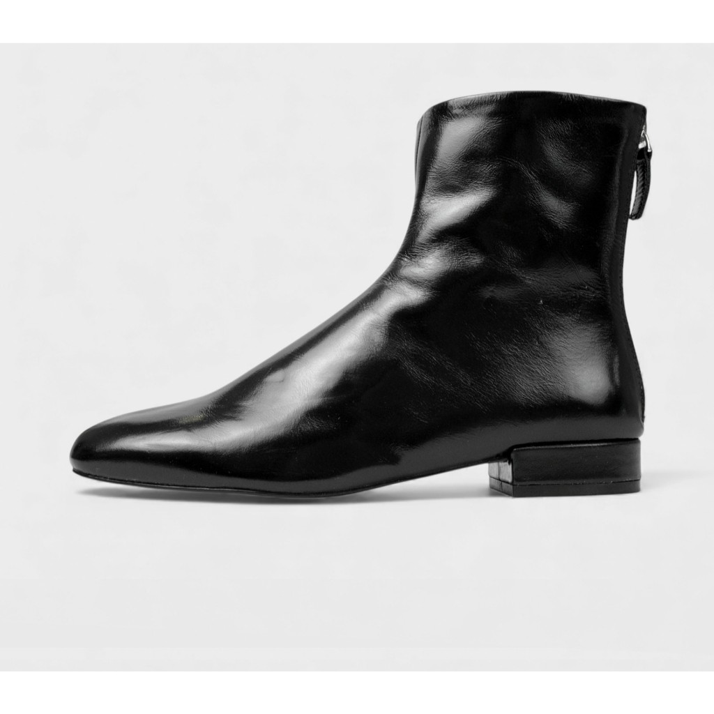 Boots Lửng Đế Bằng MANGO (đen) Chính Hãng