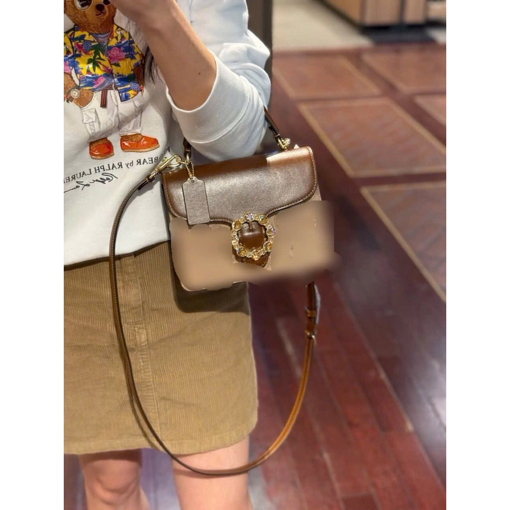 Túi nữ đính đá Courtney Top Handle Bag CCE22