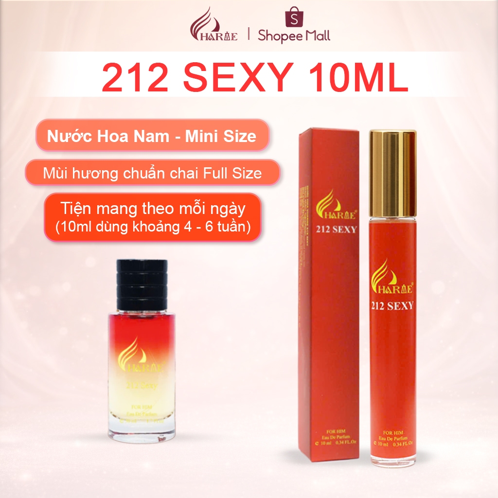 [Mini Size] Nước Hoa Nam Charme 212 Sexy 10ml Chính Hãng – Thơm Lâu - Nhỏ gọn - Tiện lợi