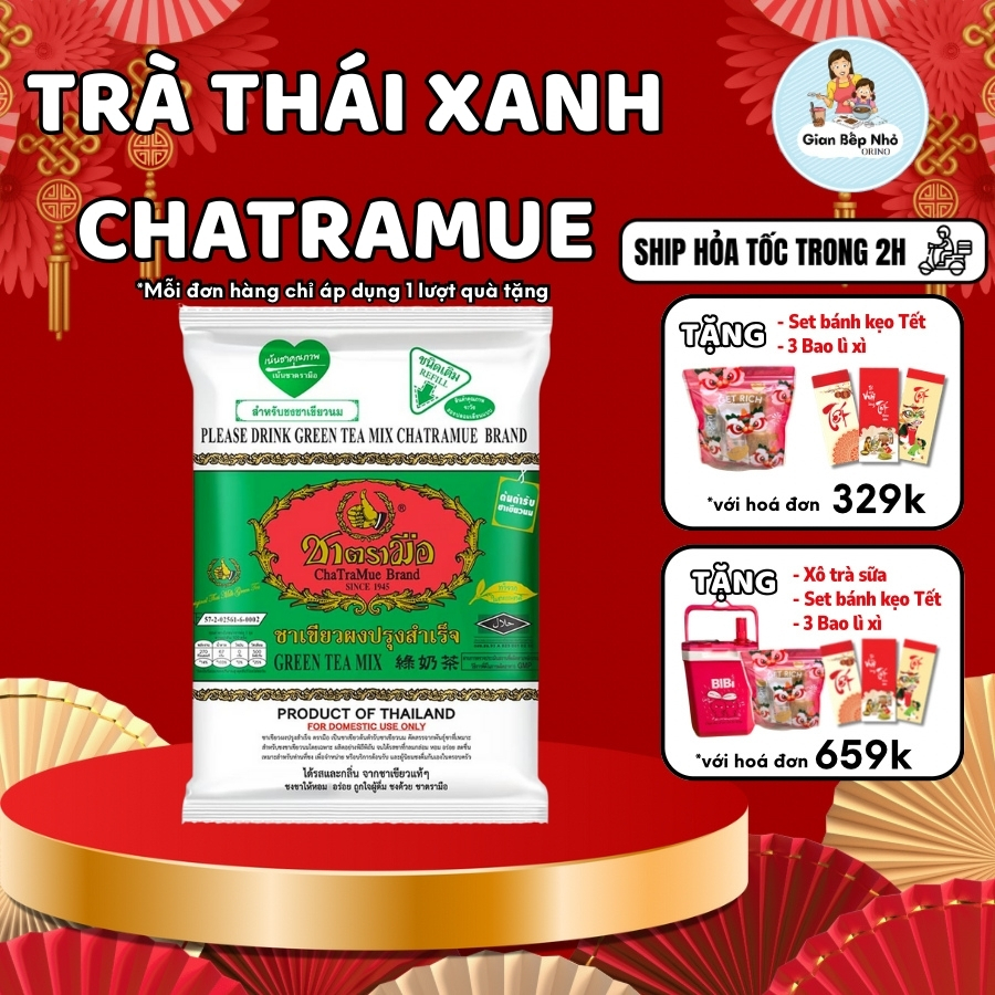 TRÀ THÁI XANH - Nguyên Liệu Nấu Trà Sữa Thái chiết lẻ (100G-200G-500G)