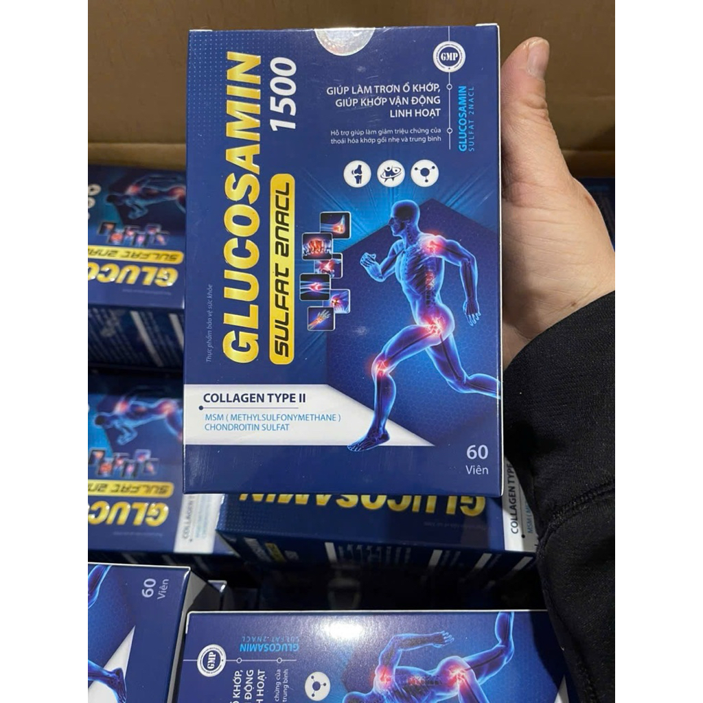 GLUCOSAMIN SULFATE 2NaCl 1500 – HỖ TRỢ XƯƠNG KHỚP (60 VIÊN)