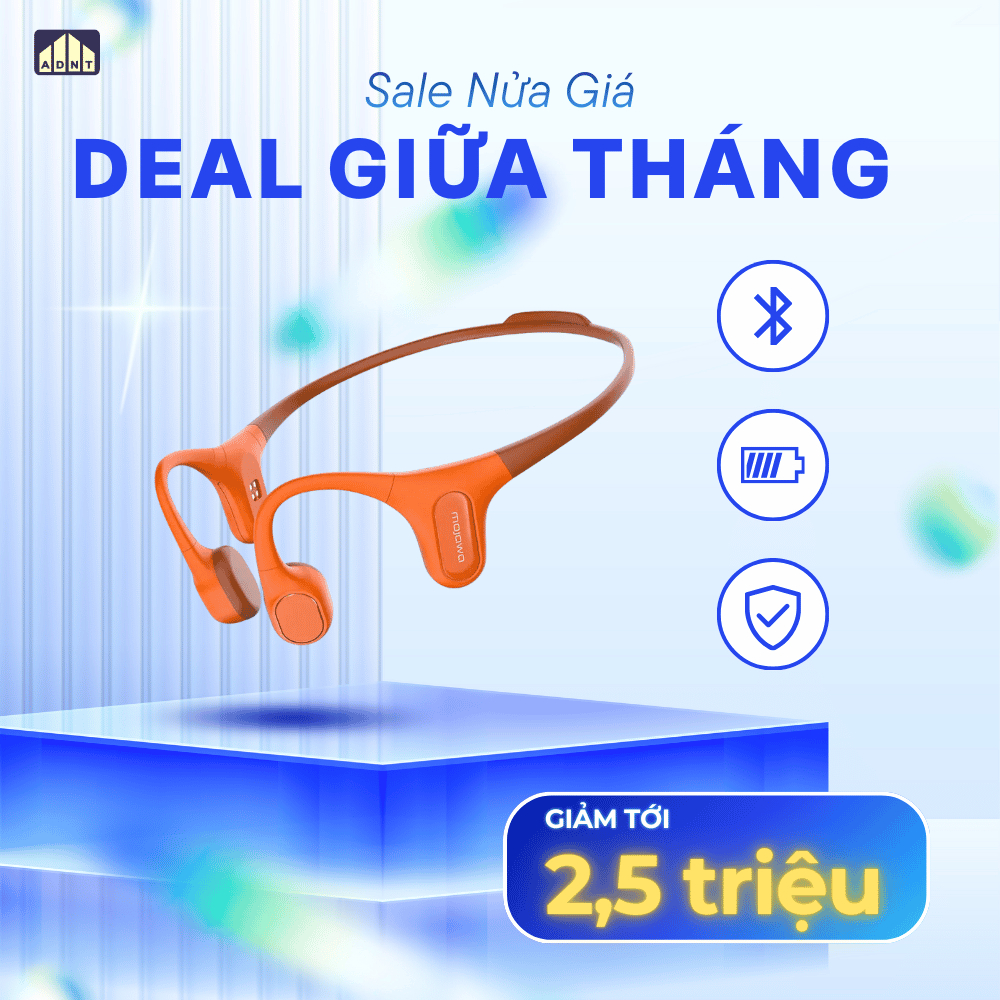 Tai Nghe Bơi Lội Mojawa RunPlus Màu Cam – Bluetooth – Bộ Nhớ 32GB – Chống Nước IP68
