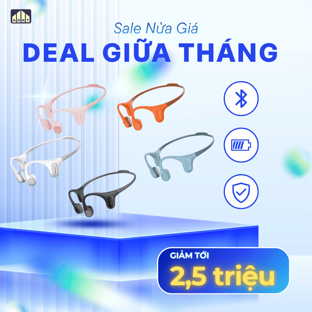 Tai Nghe Bơi Lội Mojawa RunPlus – Bluetooth – Bộ Nhớ 32GB – Chống Nước IP68