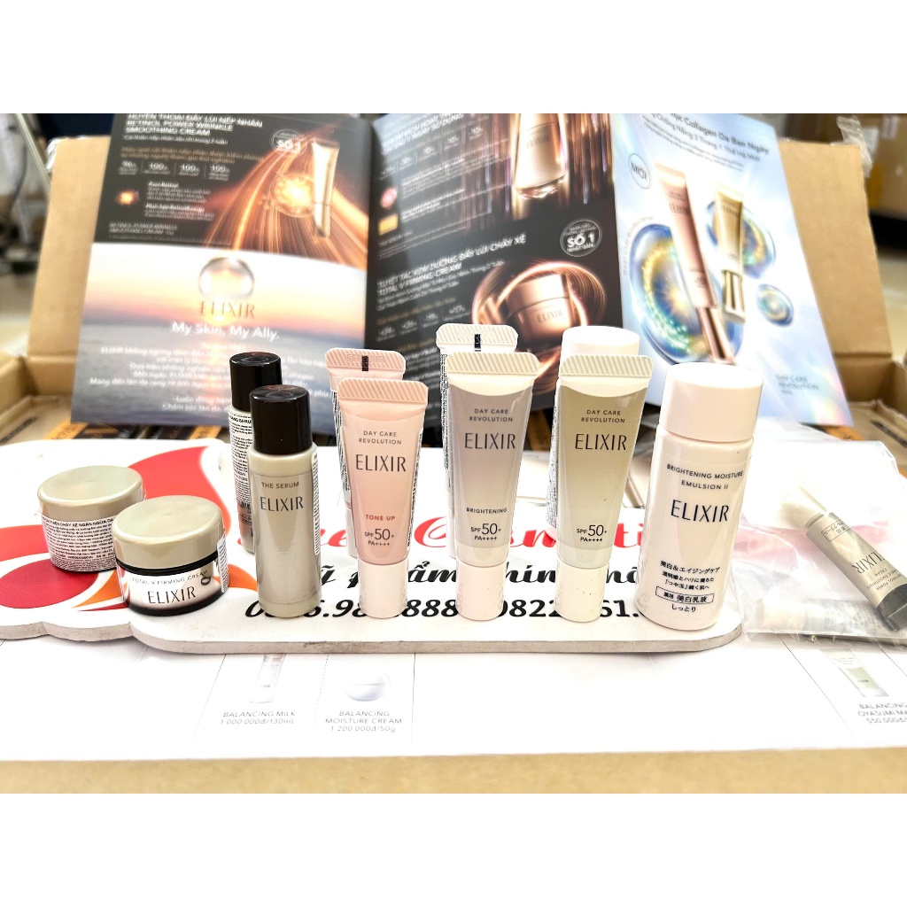 (CHÍNH HÃNG+TEM PHỤ) Elixir The Serum, Kem Dưỡng Da V Cream Ngăn Ngừa Lão Hóa, Kem Chống Nắng Elixir
