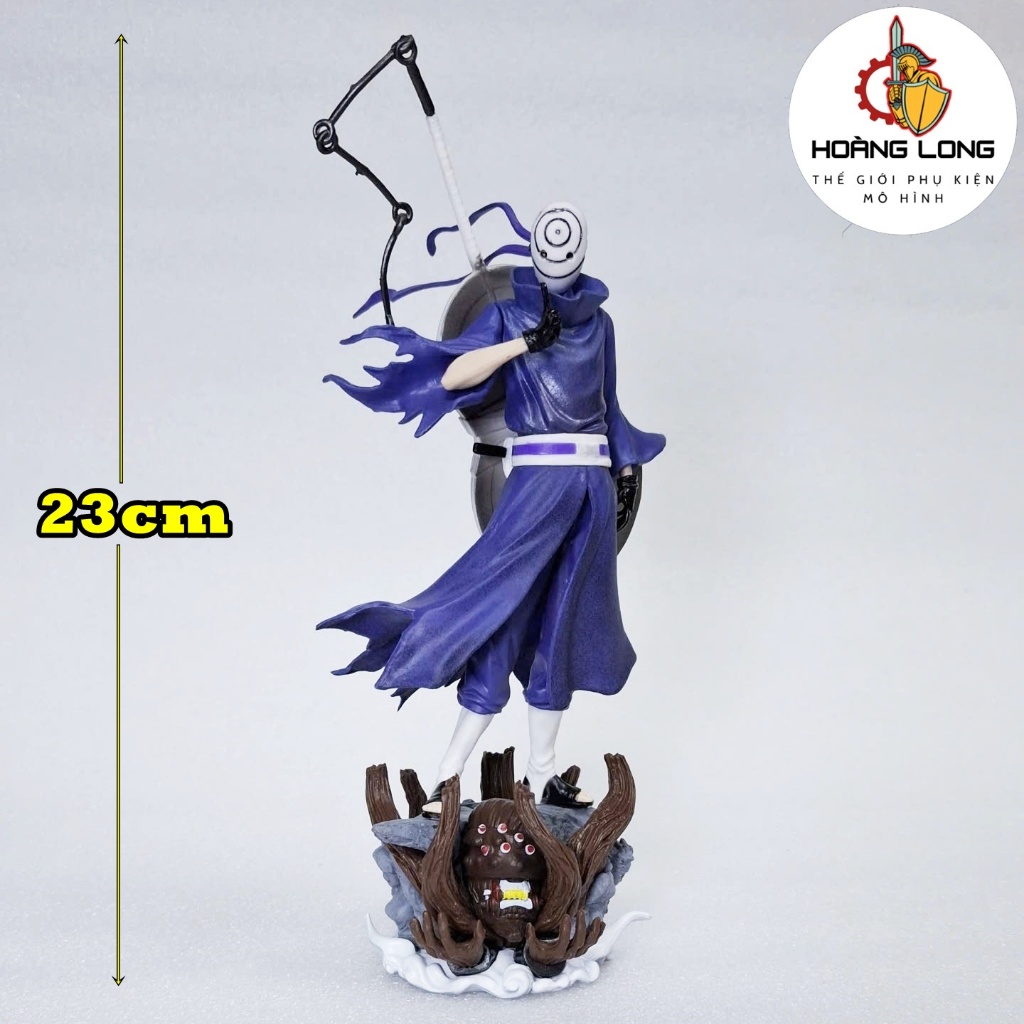 Mô hình Obito Uchiha Thập Vĩ 23cm full phụ kiện, figure Naruto quà tặng Sưu tầm, decor PC, bàn học (