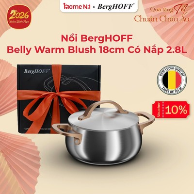 Nồi BergHOFF Belly Warm Blush 18/20/24CM có nắp