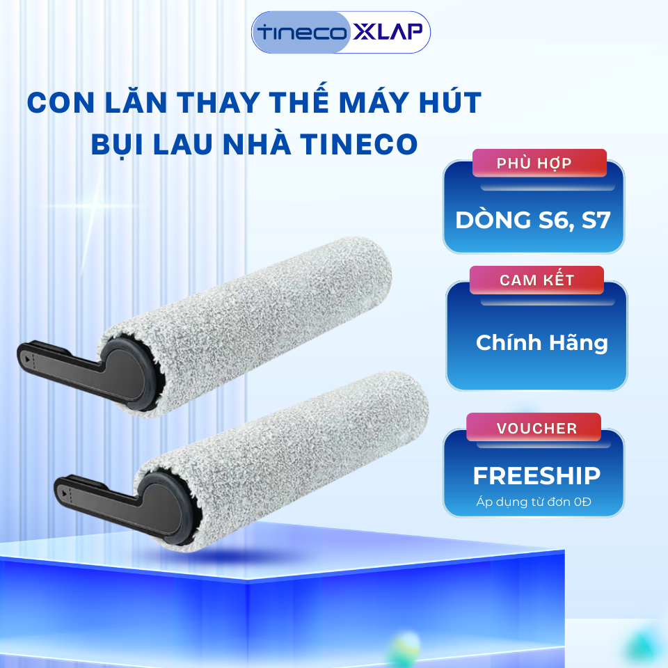 Con lăn lau sàn 9FWBR220000 cho Tineco S6 Flashdry, Switch S7, i6 stretch plus, S6 max, S6 extreme, 