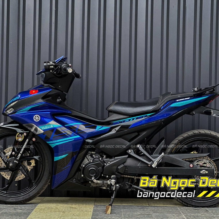 Tem rời 155 dán xe Ex155 Exciter 155 vva màu Xanh GP