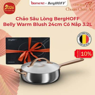 Chảo sâu lòng BergHOFF Belly 24cm có nắp dung tích 3.2L
