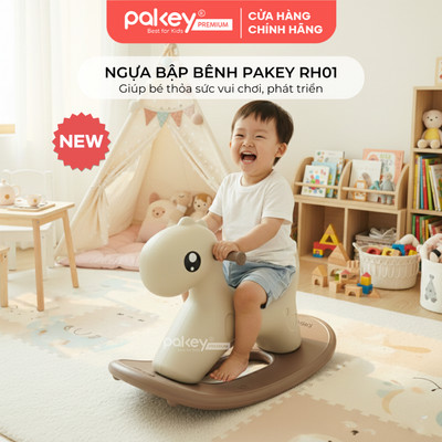 [Mẫu mới] Ngựa Bập Bênh Cho Bé Phong Cách Hàn Quốc, Bập Bênh Cho Bé Chống Lật, An Toàn Màu Sắc Dễ Thương RH01
