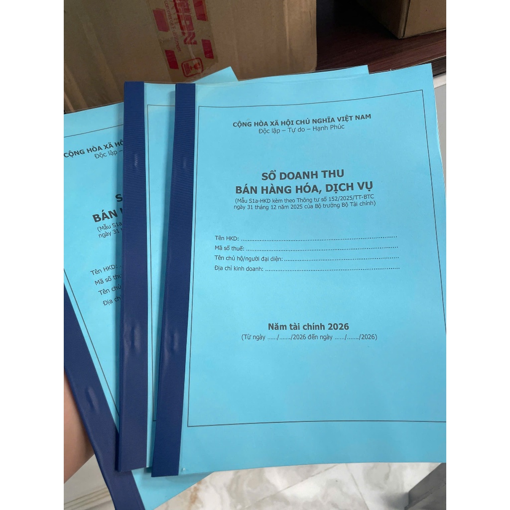 Sổ doanh thu S2a - HKD Nhóm 2 dt 500 triệu - 3 tỷ